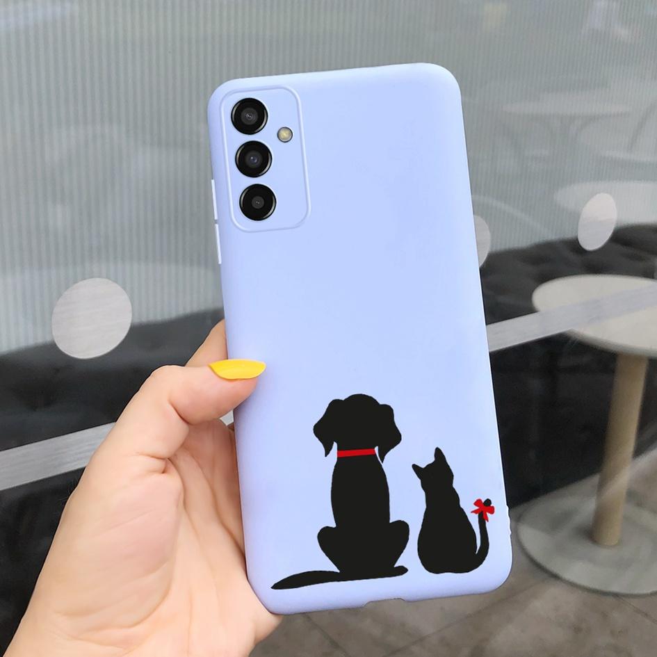 For Samsung M13 Case SM-M135F M 13 Cover Cute Cartoon Love Heart Butterfly Bumper For Samsung Galaxy M13 4G Soft Silicone Fundas