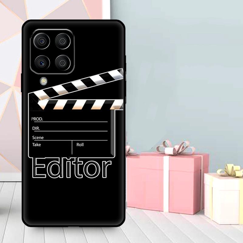 Cute Film Movie maker Clapper board Case For Samsung Galaxy M06 M11 M31 M14 M34 M54 M12 M32 M52 M15 M13 M16 M36 M56 M53 M35 M55
