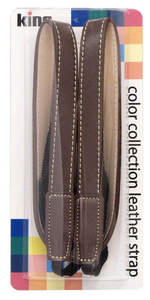 

KING Color Collection Neck Strap for SLR Genuine BROWN Cameras, Brown, Leather, CCLS-02