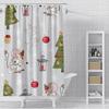 Home decoration shower curtains for bathroom waterproof curtain fabric Modern Nordic style Living Room Merry Christmas winter