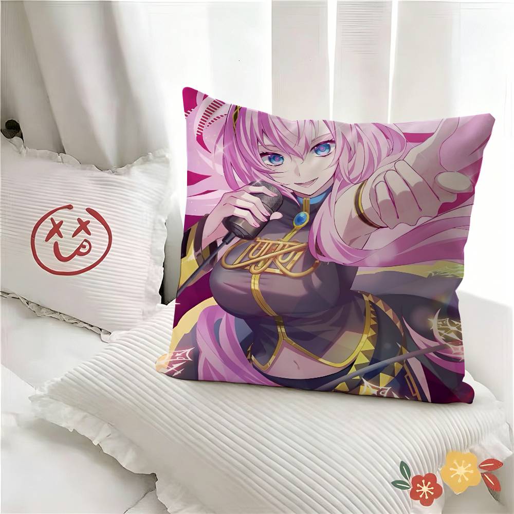 pc Megurine Luka Cartoon Pillow Case Fashion Square Pillowcase Bedroom Sofa Room Ins Decoration Leisure
