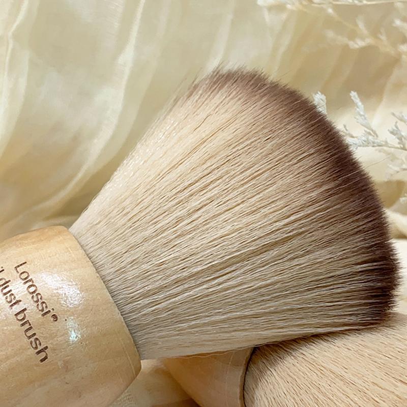 Pincel Redondo de Madera para Uñas Artísticas Fluffy Profesional Limpieza de Polvo Pincel de Maquillaje Accesorios de Manicura Herramientas de Equipo de Salón
