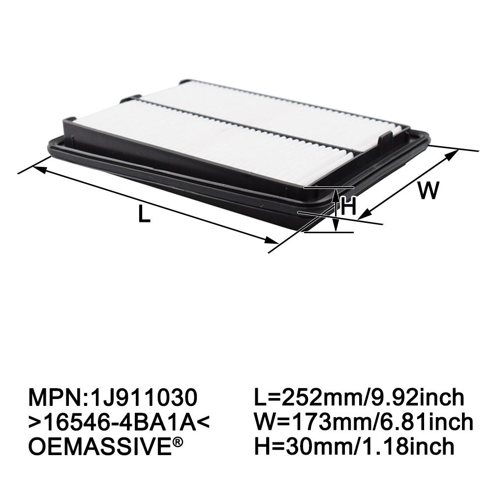Automotor-Luftfilter für Nissan Qashqai Rogue Sport J11 2013 - , X-trail Xtrail Rogue T32 2014 - 2.0L 2.5L
