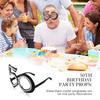 Number Crystal Frame Party Dress-up Glasses for Adults Birthday Christmas Party