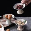 Neues Chinesisches Dessert Hoher Teller Kleiner Snack Erfrischungsteller Retro Keramikteller Nachmittagstee Snack Haushaltswaren
