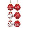  12PCS Wooden Christmas Ball Ornaments Hanging Pendant Festival Home Decoration Decorative Holiday Party Supplies