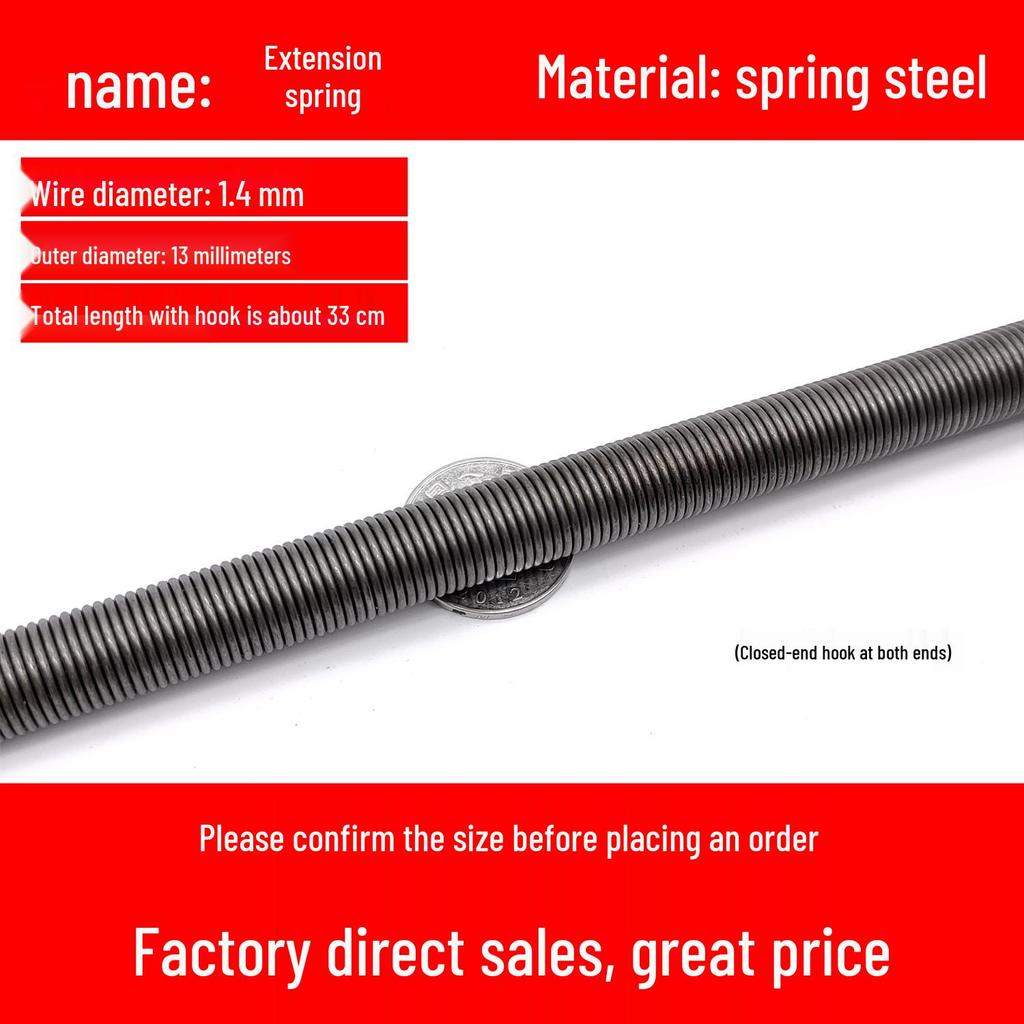 Double Coil Tension Spring for Door/Oven, 330mm Long, Customizable