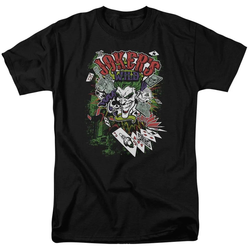 Comics BatUnisex Jokers Wild Black Tshirt Size S4XL S