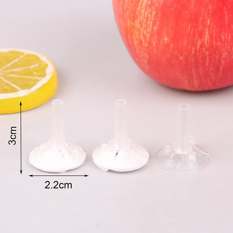 100 Stück Kunststoff Transparent Schokoladenkugelhalter Blumen Süßigkeitenkugel Strauß Verpackungshalter DIY Blumenstiel Fixe Basis