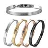 Personalized Bracelet for Women Female Width 4/6mm Custom Engraved Name Bracelets Bangle Stainless Steel