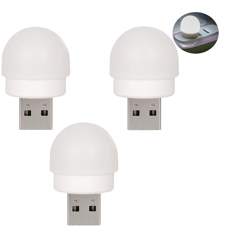 1-5PCS USB Plug Lamp Computer Mobile Power Charging Small Book Lamps Mini Plug and Light Up Night Light Bedroom Reading Light