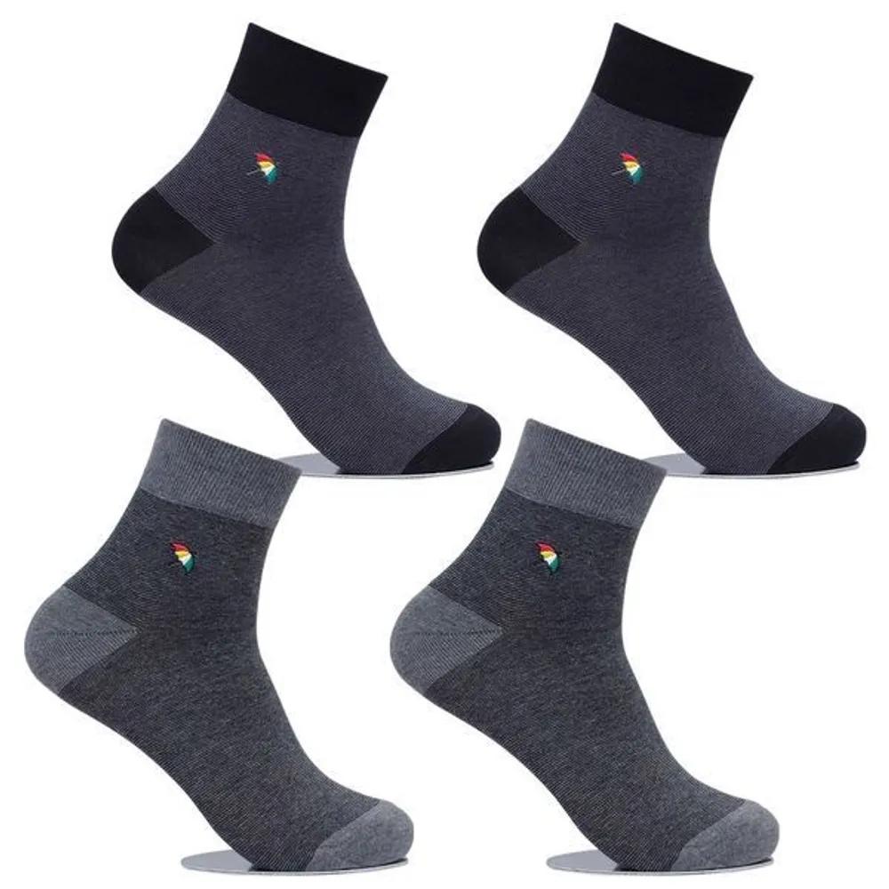 Arnold Palmer Men s Dress Socks Jan Ringle Short Ankle 4 Pairs SM002 Long Cotton Socks Dress Socks SM002_Short-neck 4 Pairs (Black 2 + Gray 2)