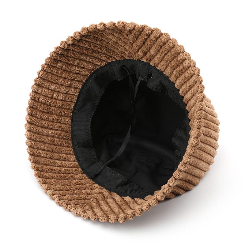 Corduroy Bucket Hat Spring Solid Color Women Men Fisherman Hats Hip Hip Cap Foldable Bob Cheapu Panama Fishing Cap Gorras