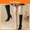 Flauschige Schwarze Leder Winter Stiefeletten Mit Wasserdichter Plateau-Sohle Für Damen