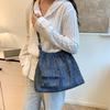 Dámská džínová taška velkokapacitní nová letní výklenková taška přes rameno a crossbody high-endová nákupní taška