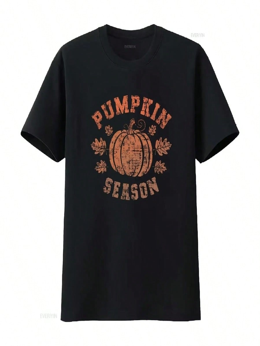 Pumpkin Season Distressed T Shirt Fall Halloween Vintage Style   Orange Leafs Thanksgiving Autumn Vintage Washed S разноцветный