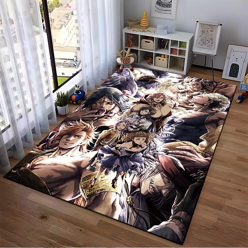 "Anime-Inspired Carpet with Fantasy Characters and Vibrant Design" Suitable for Use As an Anti-slip for Living Room Bedroom Sofas