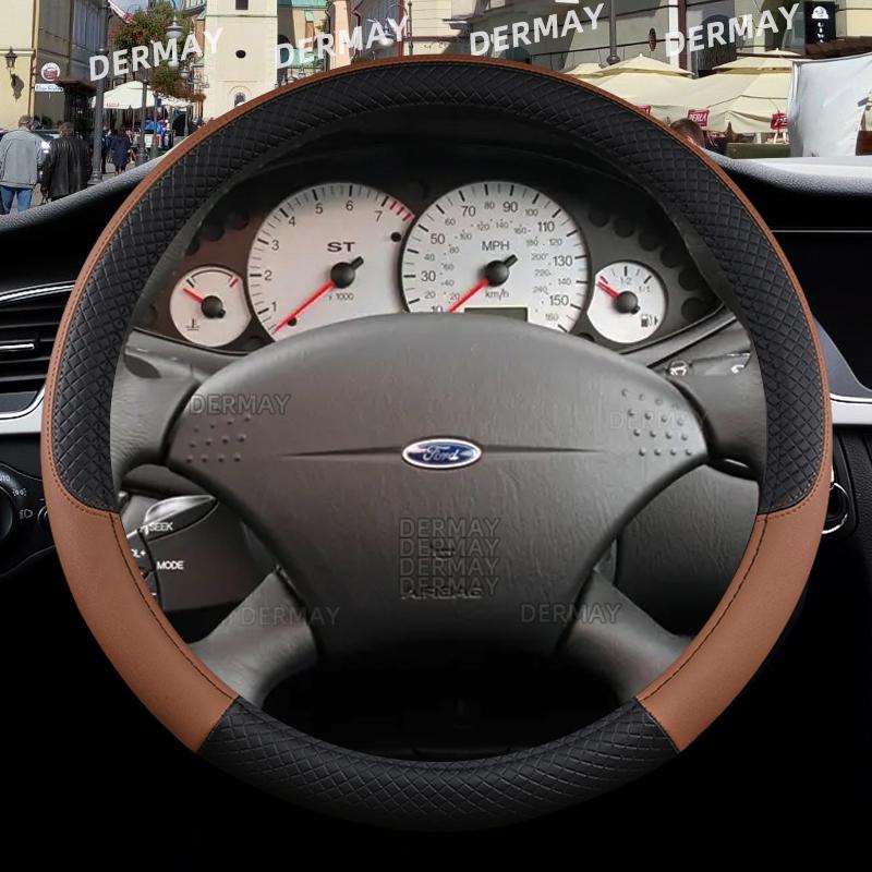 for Ford Focus MK1 Car Steering Wheel Cover 9 Colors PU Leather Non-slip Auto Accessories interior Fast Shipping