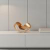Geometric Loop Ornament Minimalist Abstract Sculpture Abstract Decorative Object Sculptural Decor Interlocking for Console Table
