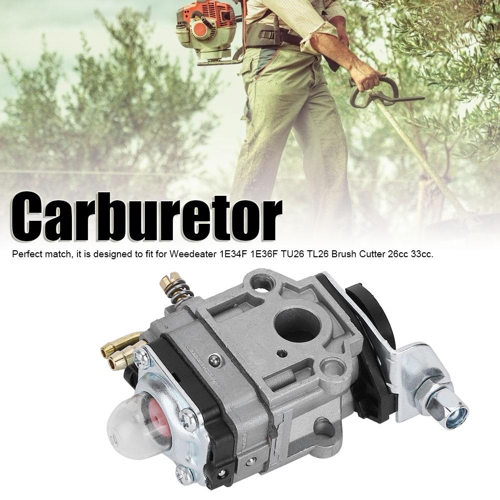 10mm Carburetor Carb Kits Replacement Fit for Weedeater 1E34F 1E36F TU26 TL26 Brush Cutter 26cc 33cc