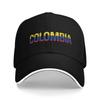 Vintage Colombia Flag Golf Cap Unisex Headwear  Outdoor Travel Adjustable Fit Sun Caps