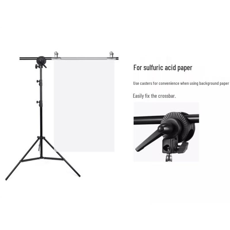 Universal Photography Light Stand Adapter with Wheels - Multifunctional Boom Turntable Arm Bracket