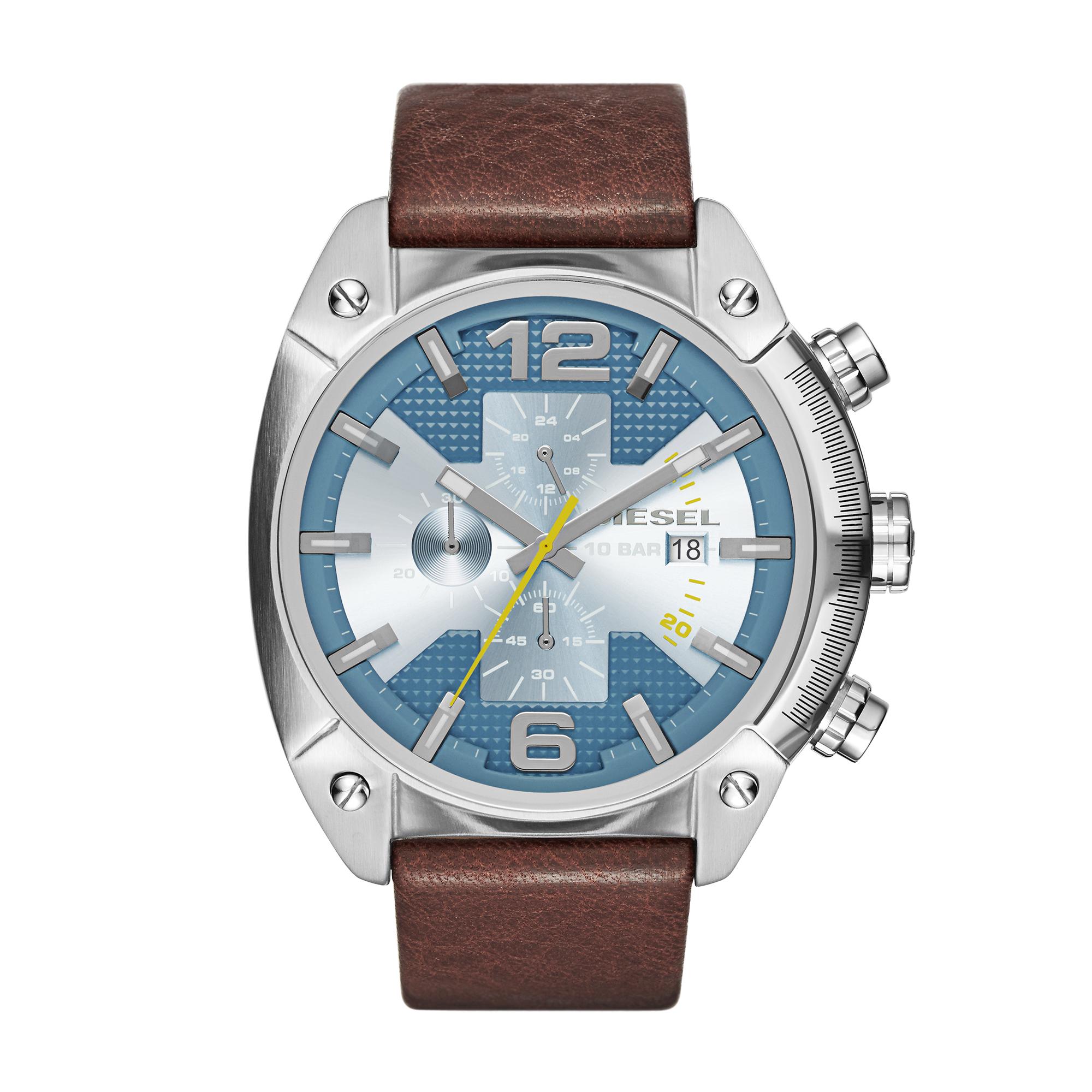 Diesel Men`s Overflow Quartz Watch Blue