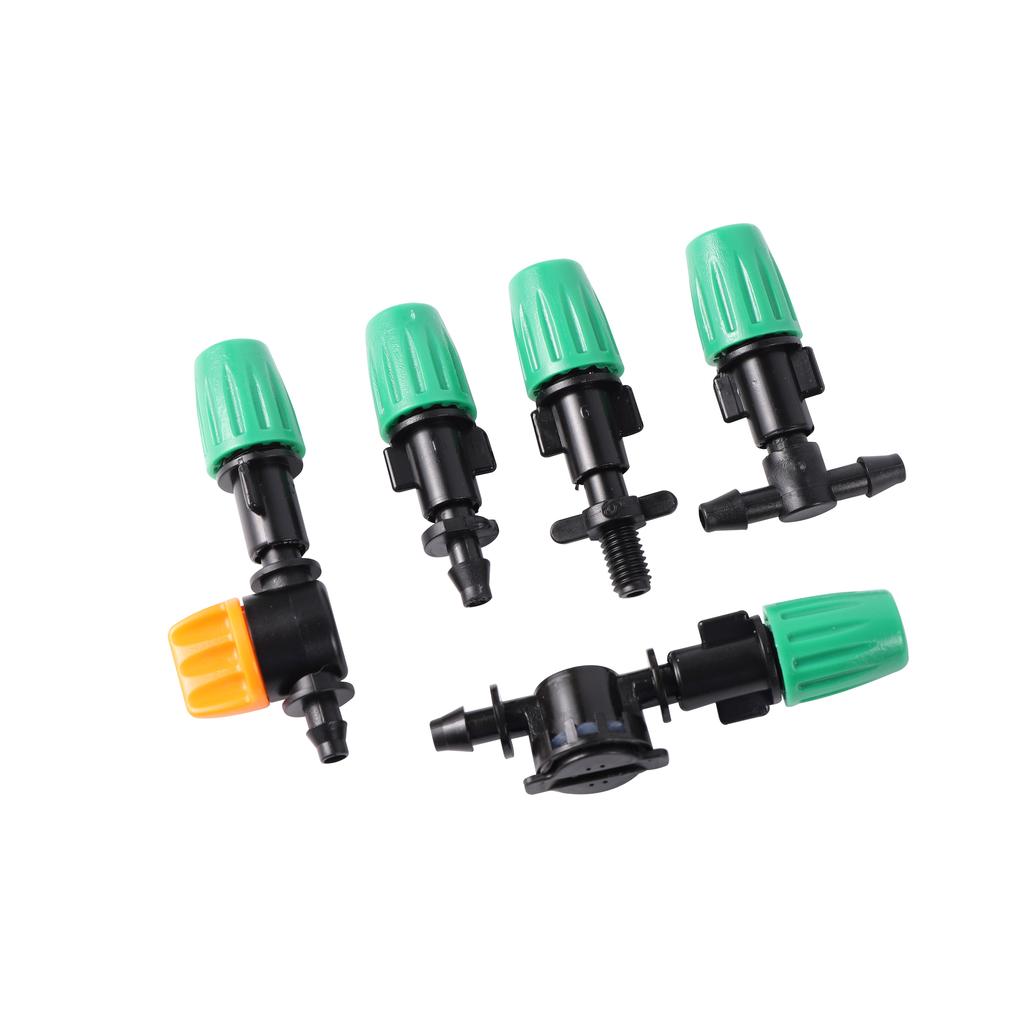 5 Stück Sprühdüse Tropfer Bewässerungssprühgerät Zerstäubungssprinkler Gartenbewässerungssystem Mit Schlauch T-Stück Dorn Gewindeanschluss