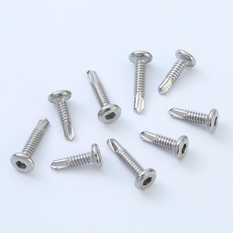 410 Stainless Steel Flat Head Hex Self-Drilling Dovetail Guardrail Screw