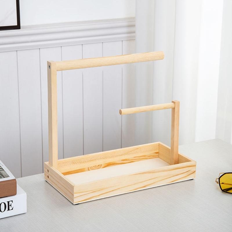Practical Wood Rack Elegant Jewelry Organizer Accessories Display Stand for Women Girls Jewellery Storage Shelf