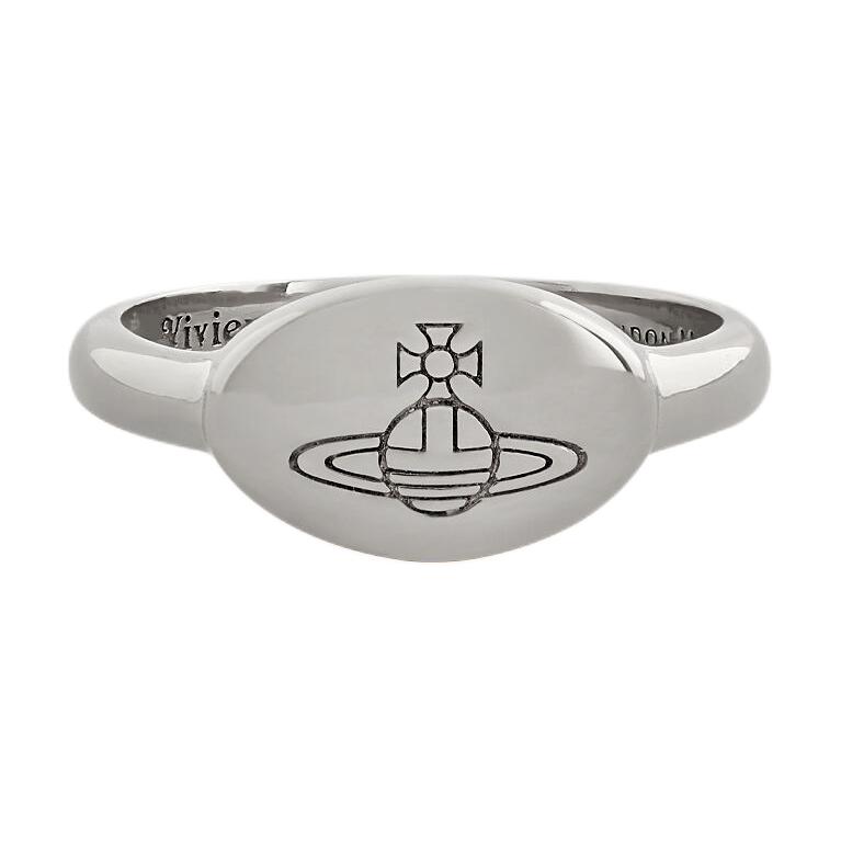 

Vivienne Westwood Tilly Ring With Logo Letter Decoration 925 Silver Women rings 6402000701P019P019 Box,L