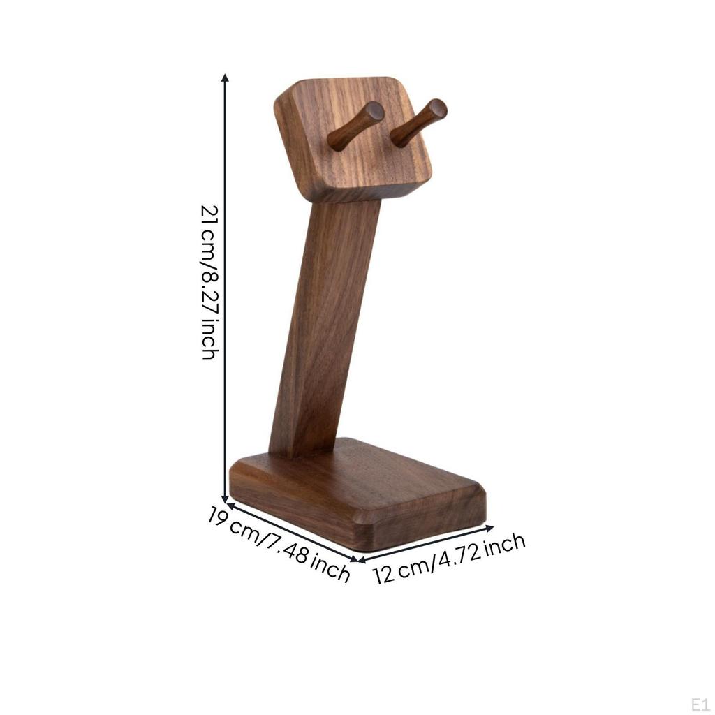 Portafilter Display Stand Wooden Countertop for Cafe, Baristas