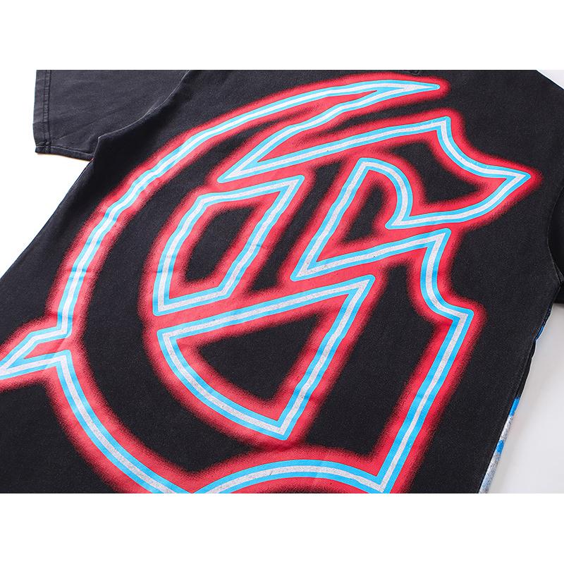 Demonic Skull Drive-In Movie Graphic Oversized Streetwear T-Shirt