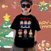 Children's LABUBUT Shirt Casual Loose Boy Round Neck Short Sleeved Cute Cartoon Pattern Clothing