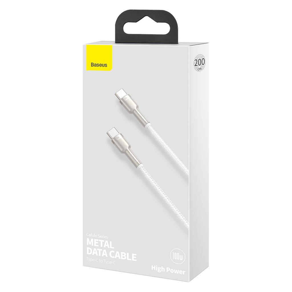 USBC Cable USBC Series Metal Data PD QC SCP 100W 5A 1m White