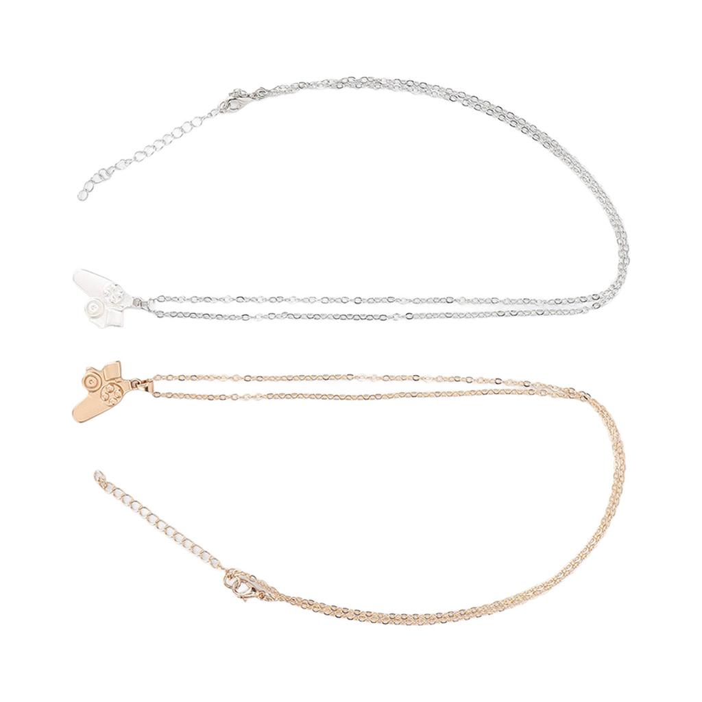 2 Stück Magnetische Partner Passende Anhänger Halskette Legierung Freundin Freund Schmuck für Paare