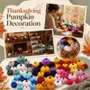 Faux Flannel Pumpkin Decoration for Fall Thanksgiving Halloween Party Decor