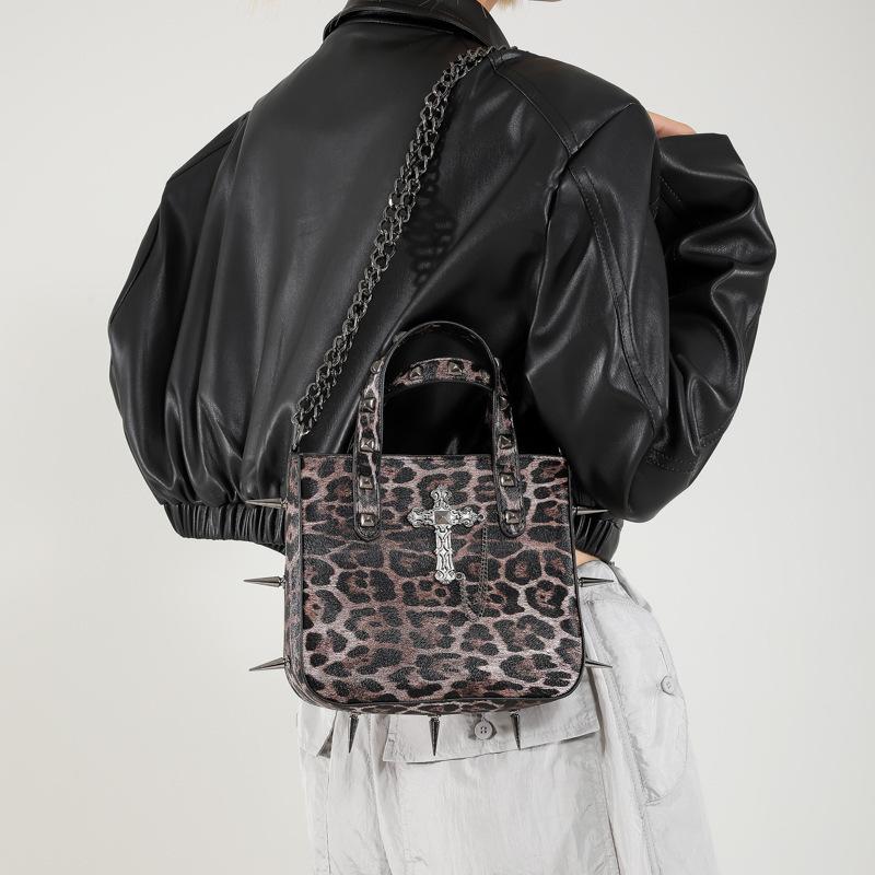 New Korean Leopard Pattern Crossbody Bag for Women Crossbody Bag Crossbody Purse