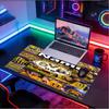 Custom Name Personalized Borussia Dortmund Pattern Mousepad, Laptop PC Desk Mat, Decorative Desk Mat for Home Keyboard Pad Gift