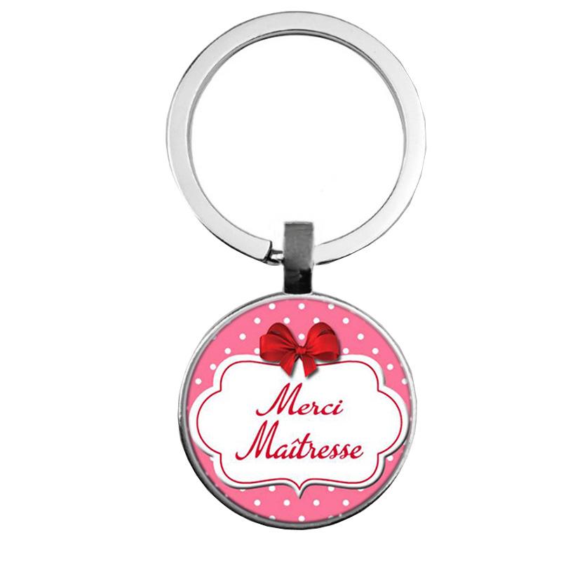 Keychain Accessories Pendant Floral Thanksgiving Text Good Friends Retro Personalized Keychain Gift Pendant