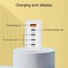 120W Multi-Port Fast Charger - 4 Ports + USB, Compatible with Xiaomi, Apple, Type-C; EU, US, UK Standards