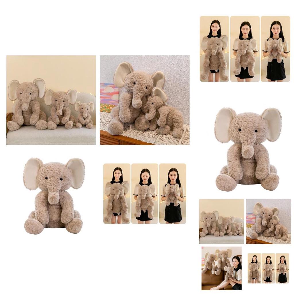 Adorable Plush Elephant Pillow Toy For Children Realistic Elephant Stuffed Animal