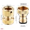 Strong Brass Hose Adapters Universal Quick Connection Couplers for Faucets Garden Hoses & Washing Machine Tubes