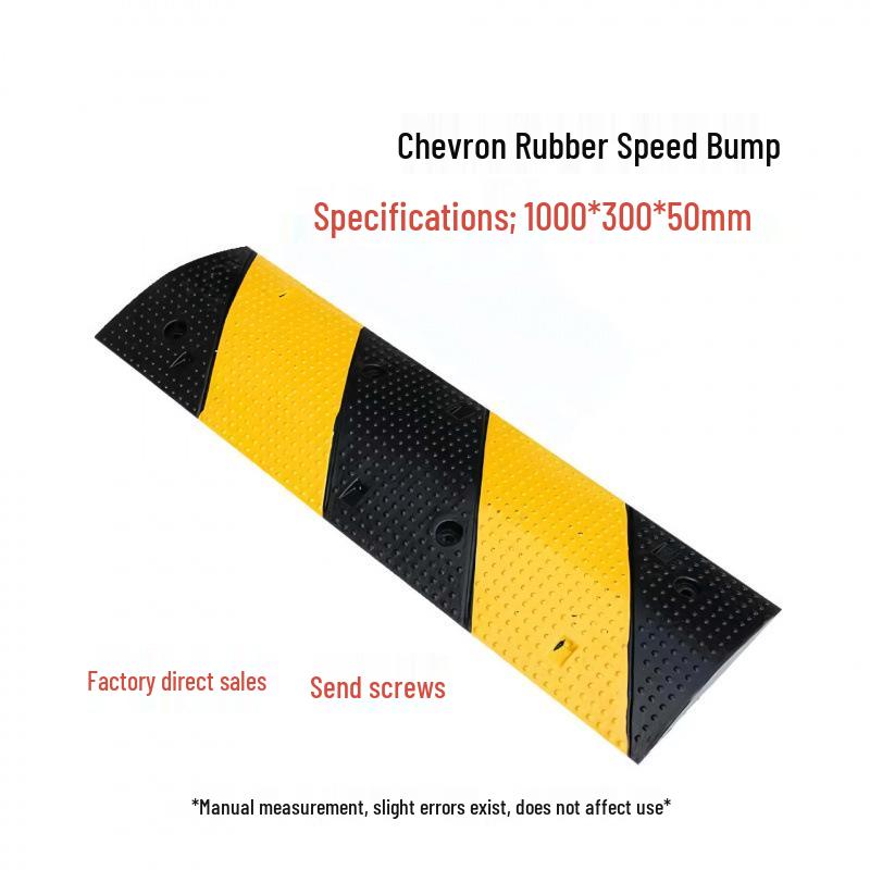 Rubber Speed Bump: Door, Road, Groove, Ramp Mat - Parking Wheel Stopper with Shock Absorption.