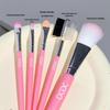 Xixi 5-Piece Makeup Brush Set: Blush, Eyeshadow, and Eyelash Comb Brushes for Beginners & Professionals