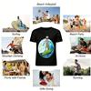 Skeleton Surfing Graphic Casual Short Sleeve T-Shirt Pure cotton T-shirt