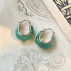 Resin U-shaped Earrings Retro Niche Design Light Luxury High-end Ear Buckle Personality Fashion Temperament Versatile Earrings Women