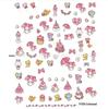 Dreamy Garden 3D Pink Floral Nail Art Stickers with Adhesive Backing