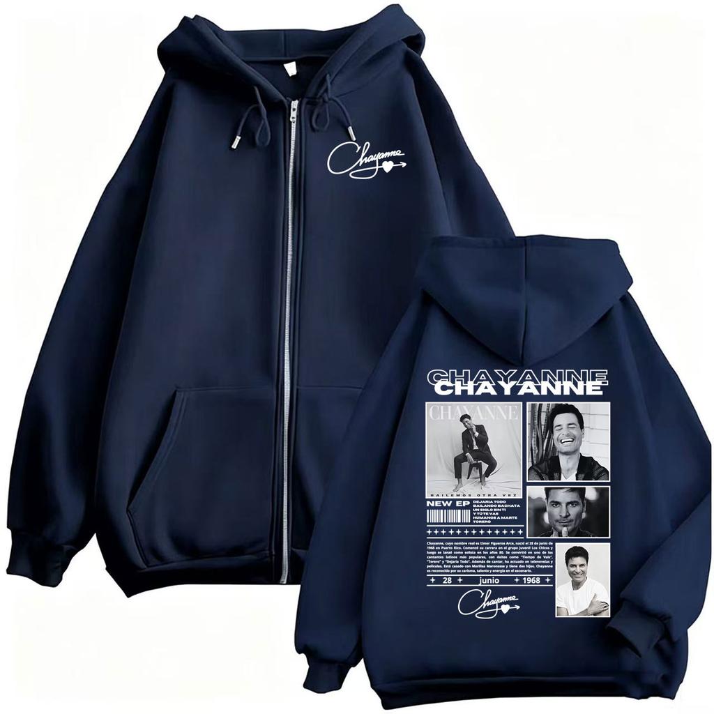 Chayanne Bailemos Otra Vez Tour Zipper Hoodie Men Women Fashion Hip Hop Sweatshirt Jacket Coats Zip Up Hooded