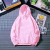 Women's Plain Loose-fit Minimalist Long-sleeved Hooded Sweatshirt